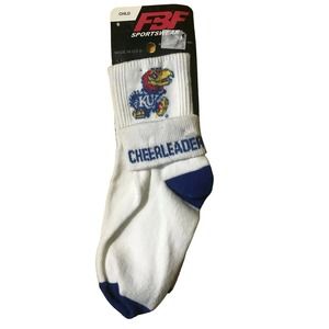KU Kansas Univ SOCKS Child size 8-13 age 2-4